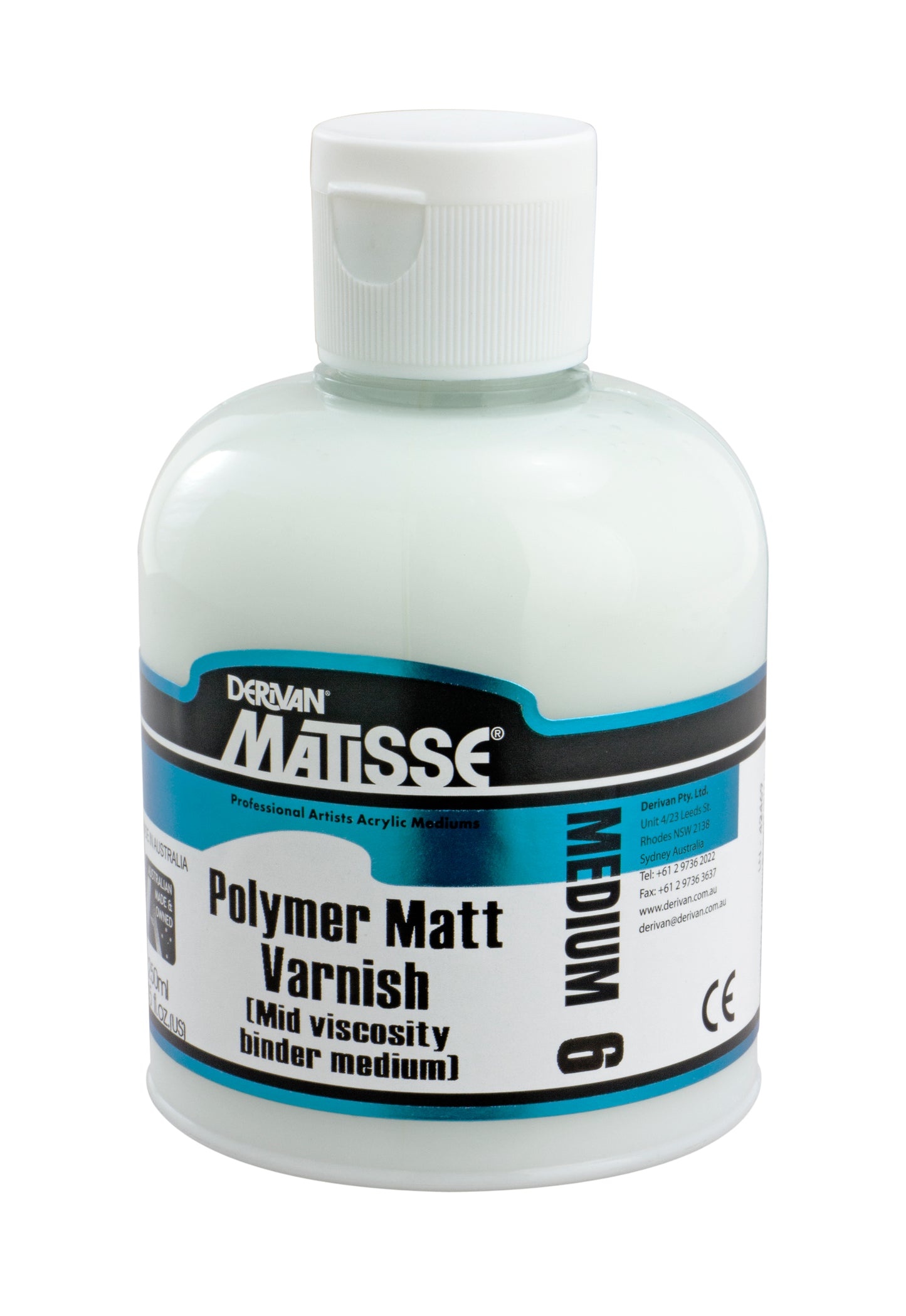 Derivan Matisse, Medium, MM6 - Polymer Matt Varnish