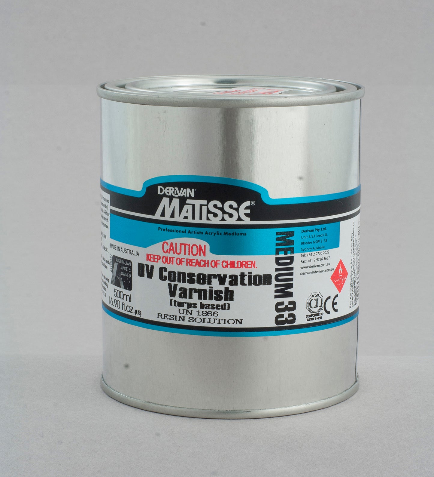 Derivan Matisse, Medium, MM33 - UV Conservation Varnish