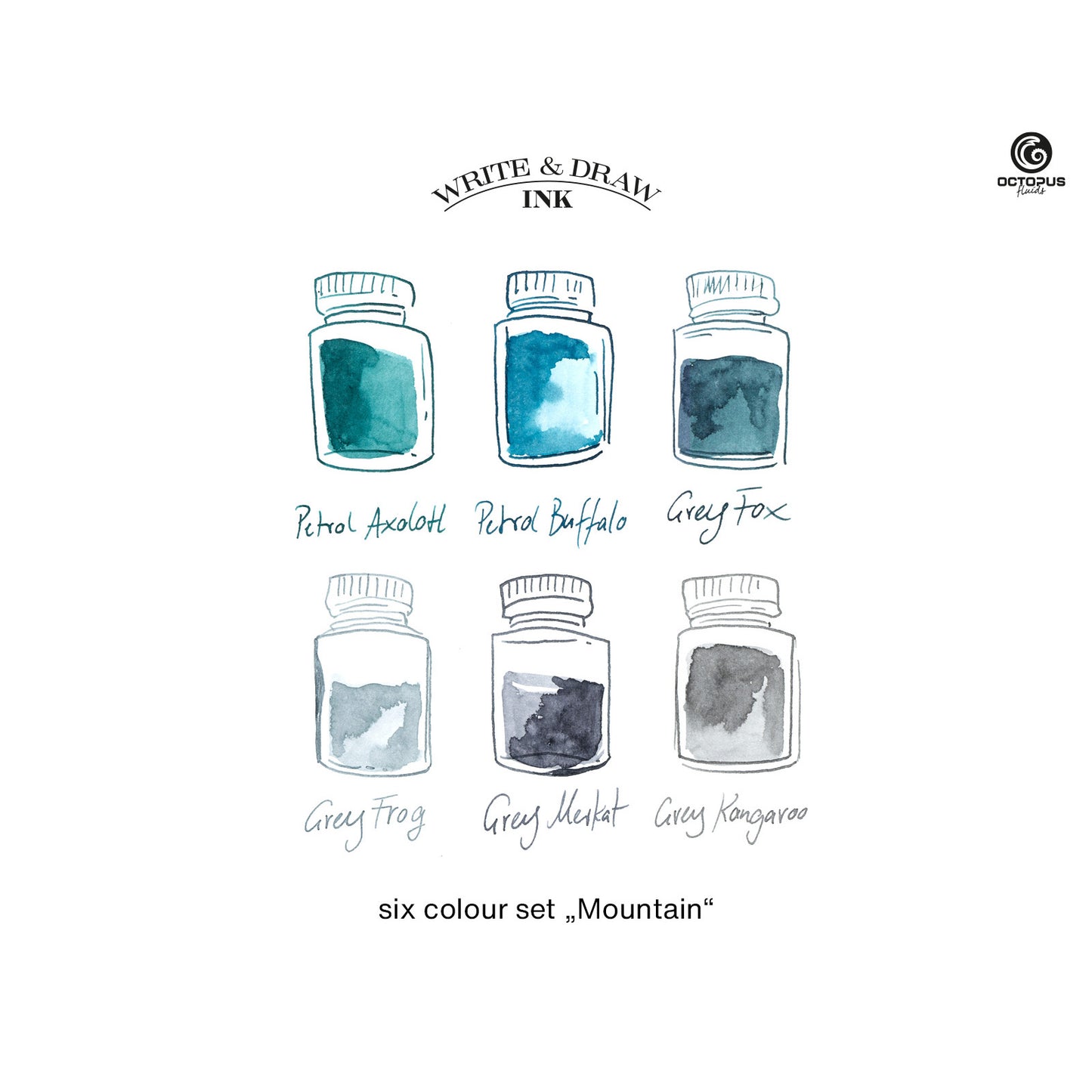 Octopus Write and Draw Ink Set, Mountain