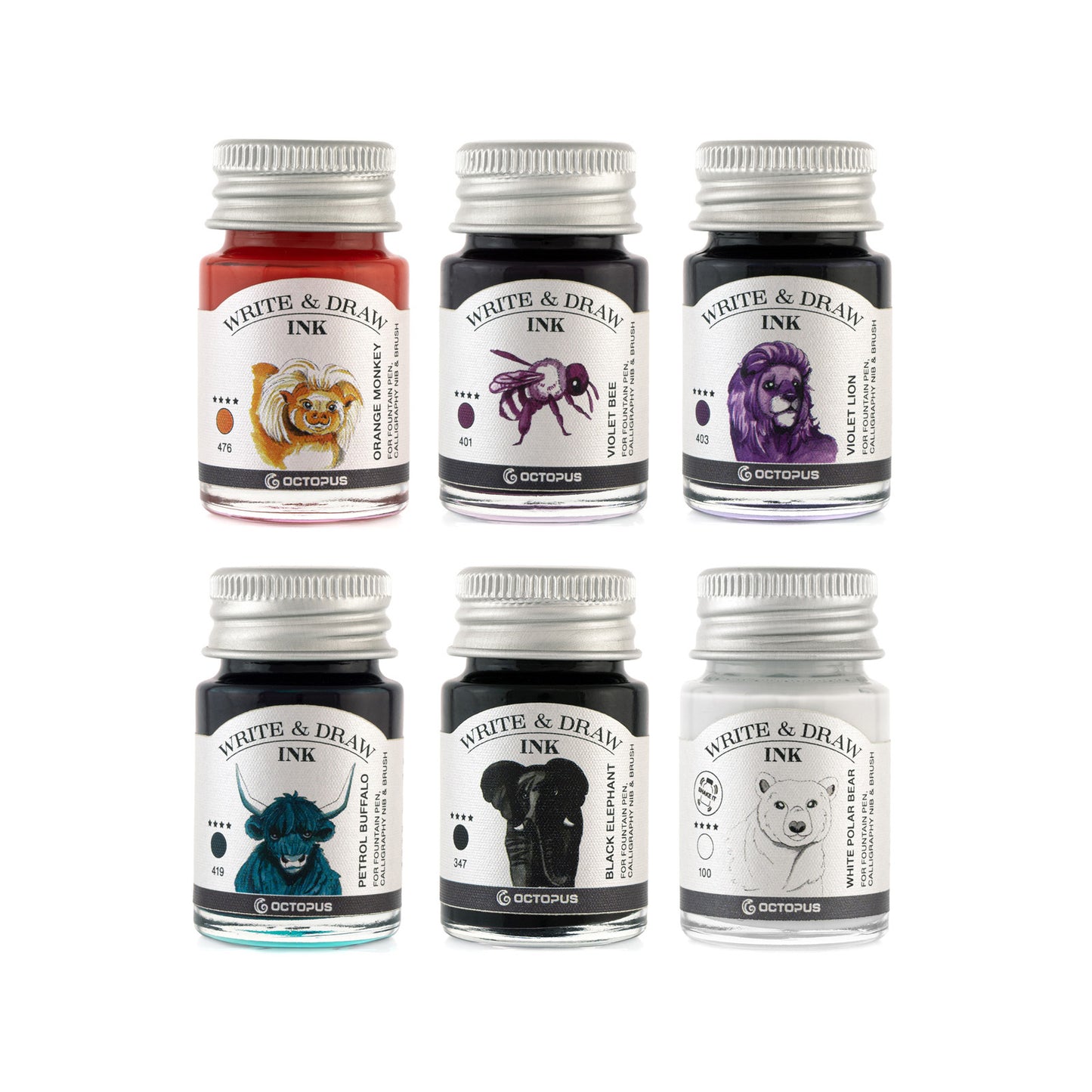 Octopus Write and Draw Ink Set, Basic Mix