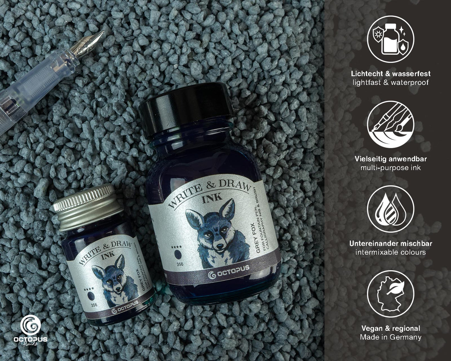 Octopus Write and Draw Ink,
356 Grey Fox