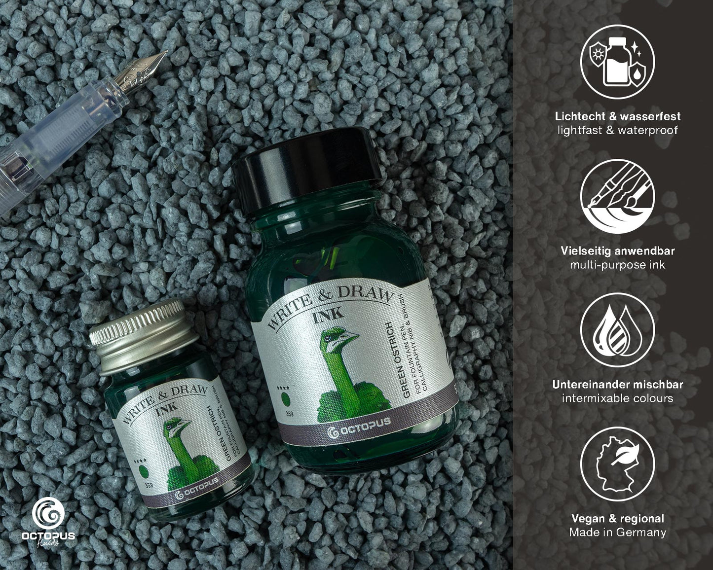 Octopus Write and Draw Ink,
359 Green Ostrich