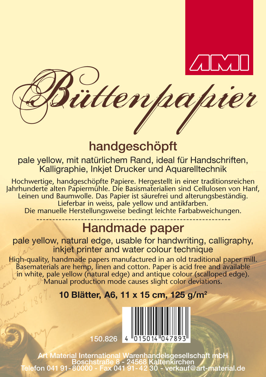 Büttenpapier Pale Yellow