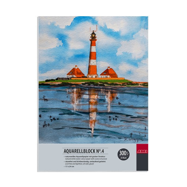 Aquarellblock No.4, 300g, 20 Blatt