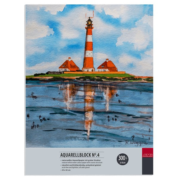 Aquarellblock No.4, 300g, 20 Blatt
