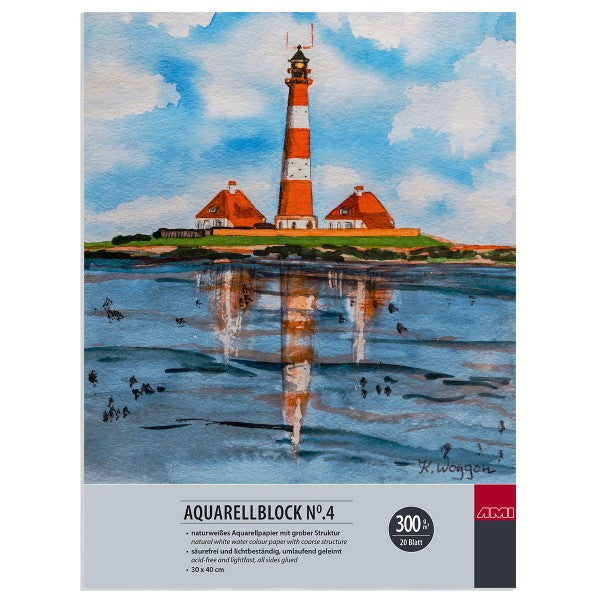 Aquarellblock No.4, 300g, 20 Blatt