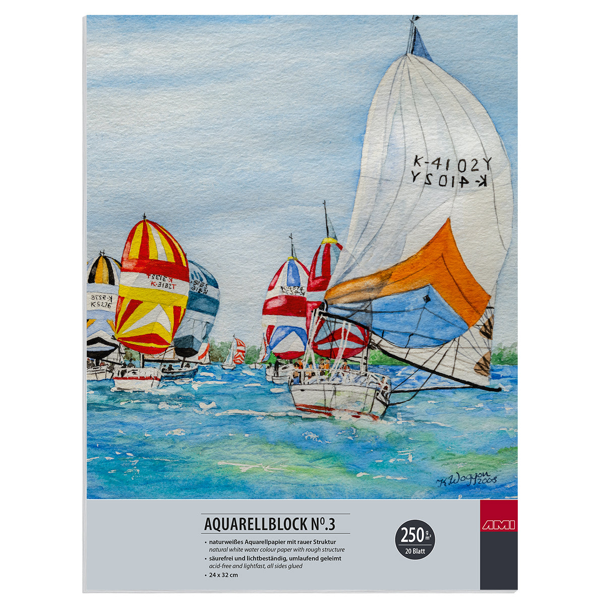 Aquarellblock No.3, 250g, 20 Blatt