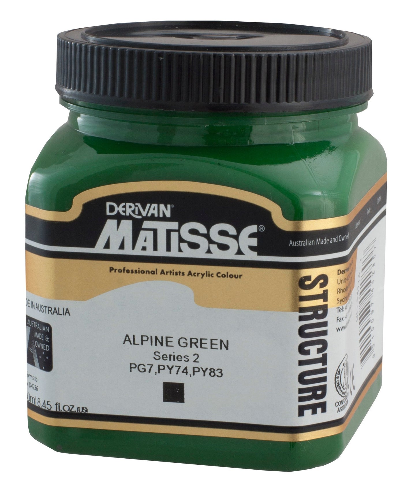 Derivan Matisse, Structure, Alpine Green
