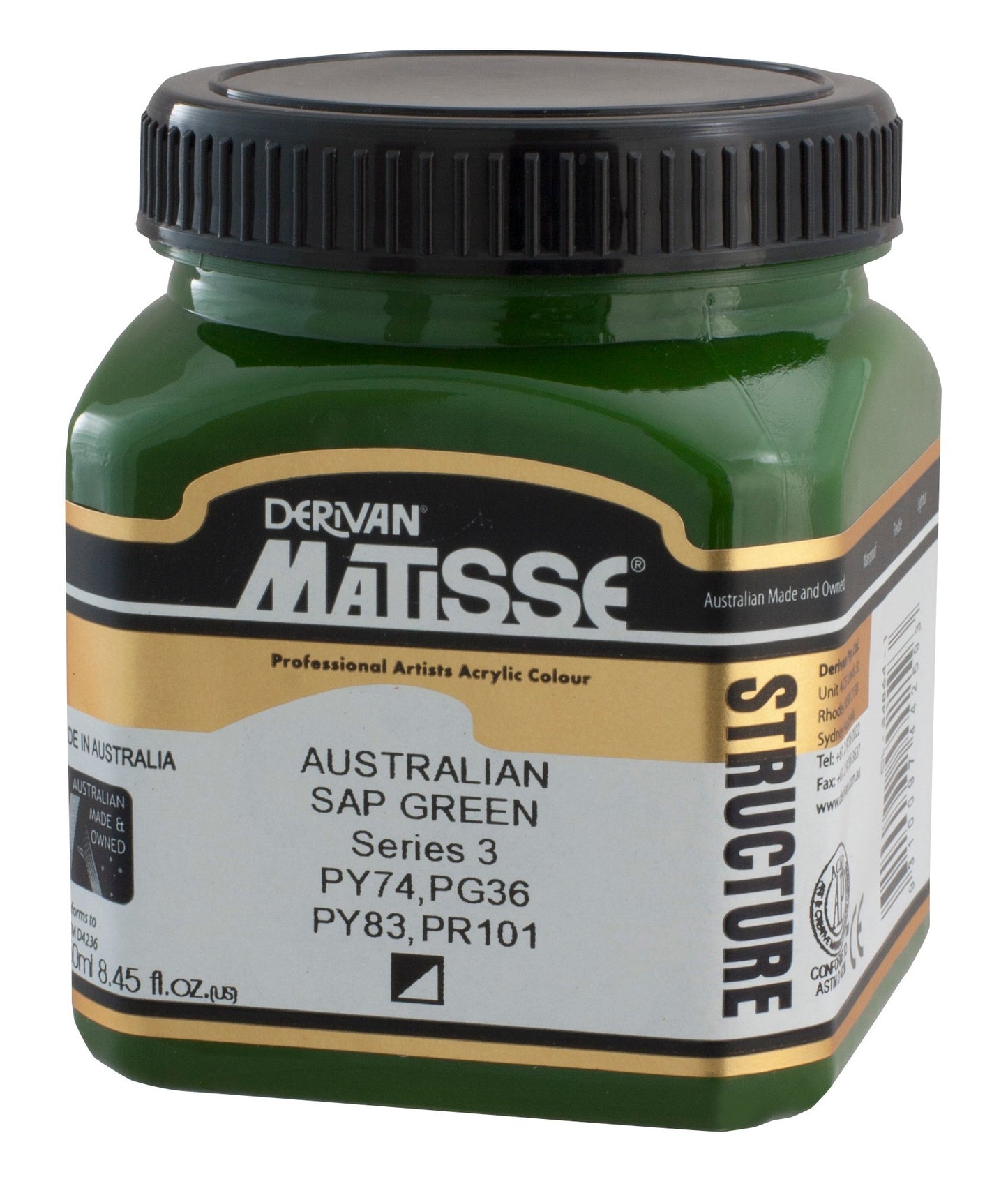 Derivan Matisse, Structure, Australian Sap Green