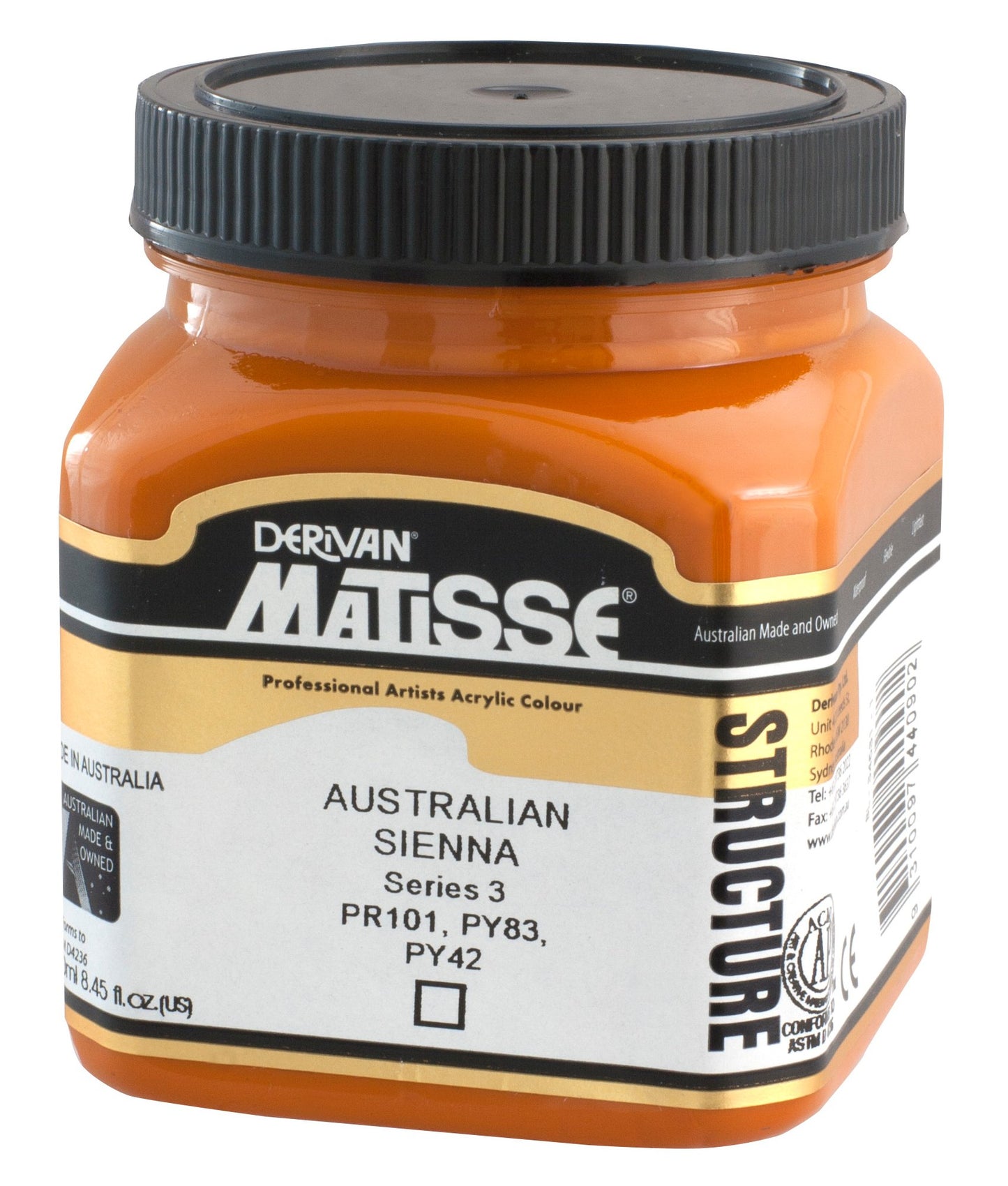 Derivan Matisse, Structure, Australian Sienna