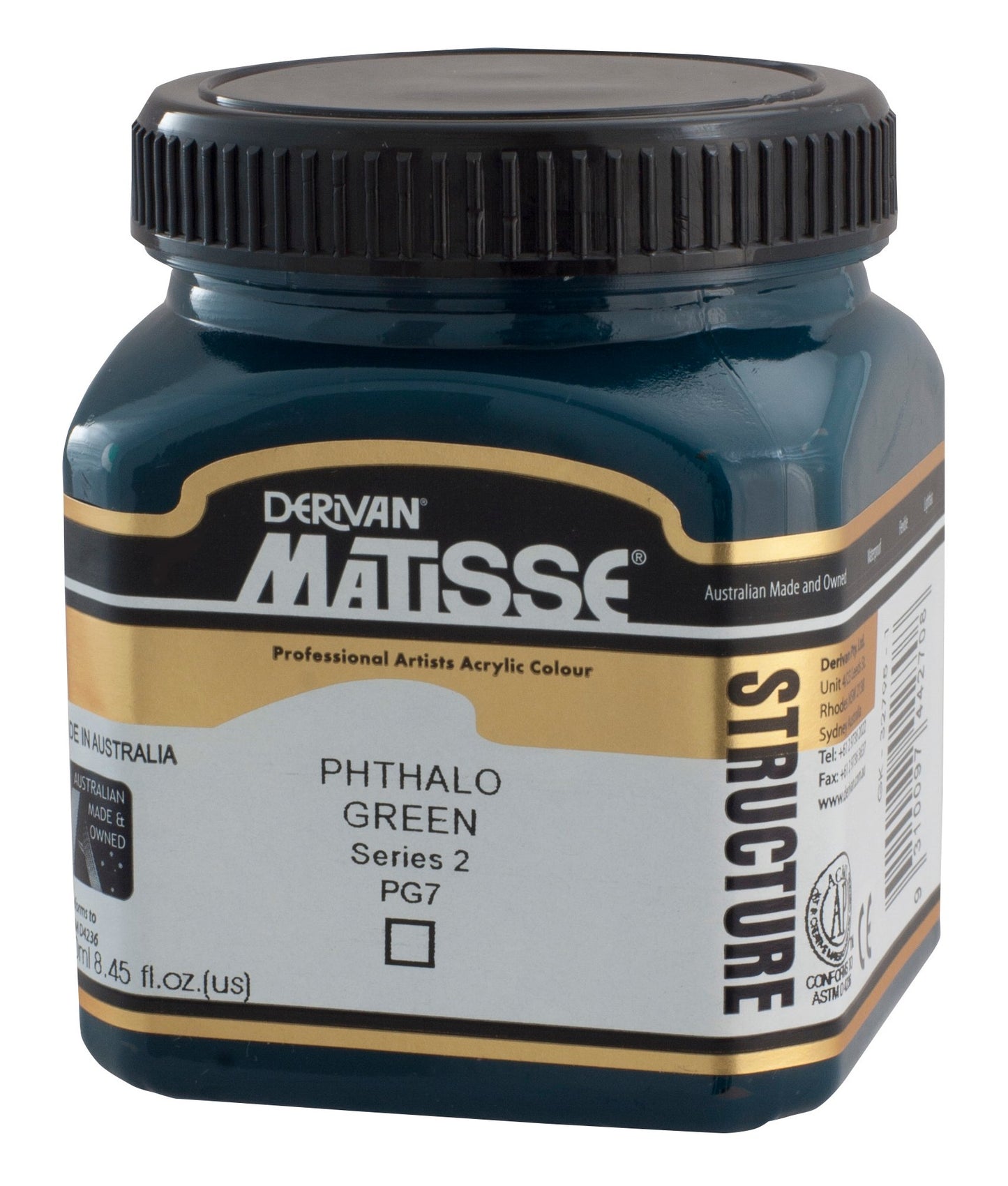 Derivan Matisse, Structure, Phthalo Green