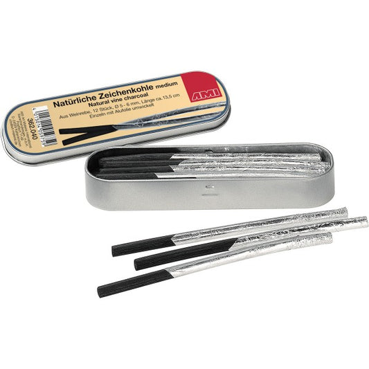 Zeichenkohle Weinrebe 135mm, 12 Stck.