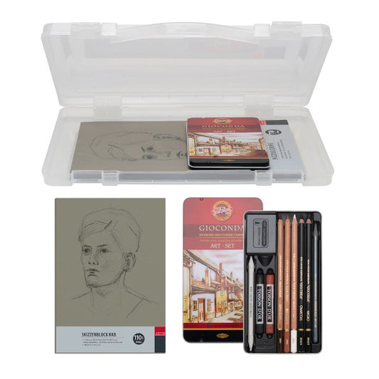 Künstlerset Rötelmalerei 12tlg.