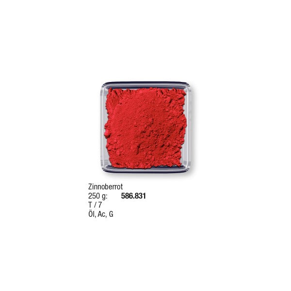 Studienpigmente 250 g Zinnoberrot