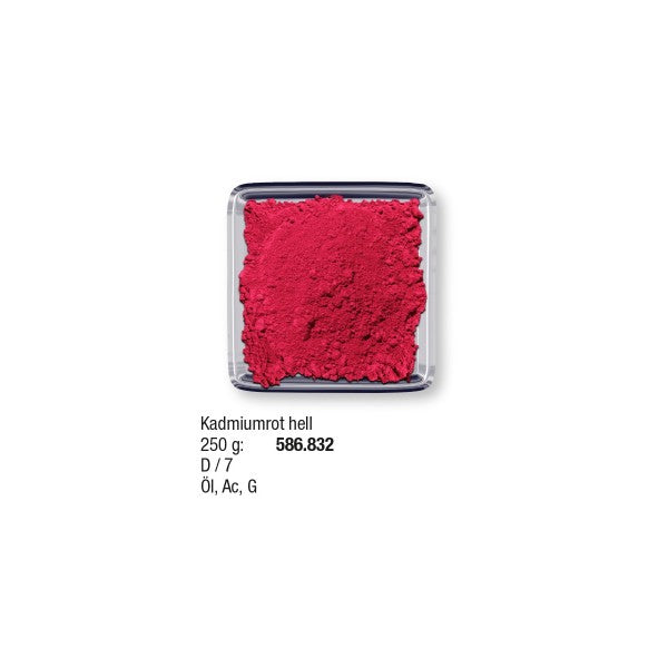 Studienpigmente 250 g Kadmiumrot hell