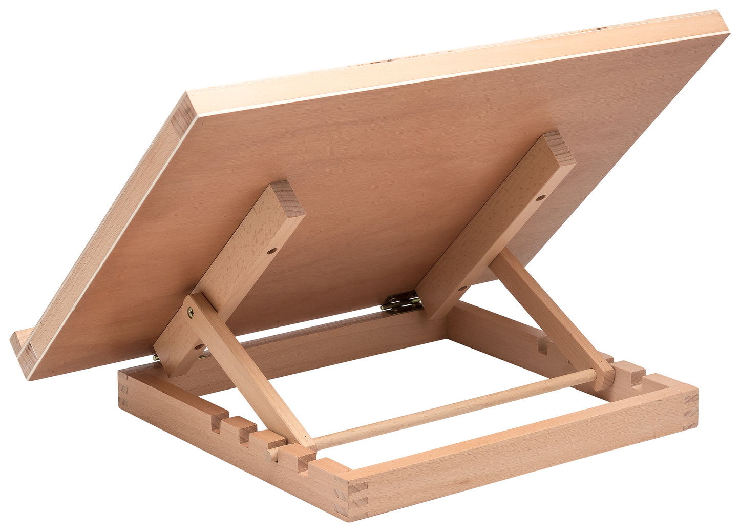 a small airplane sitting on top of a wooden box