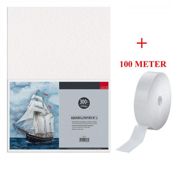 Aquarellpapier + Nassklebeband
