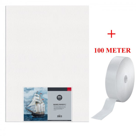 Aquarellpapier + Nassklebeband