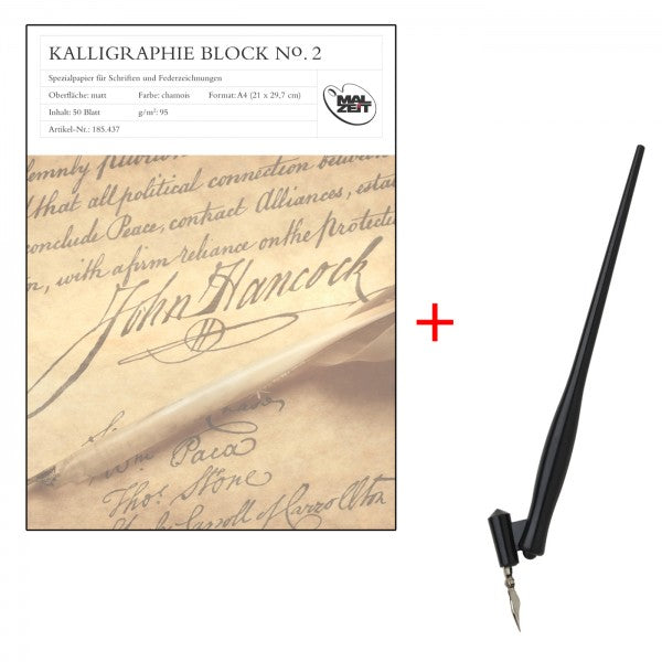 Kalligraphieblock A4, Set Oblique