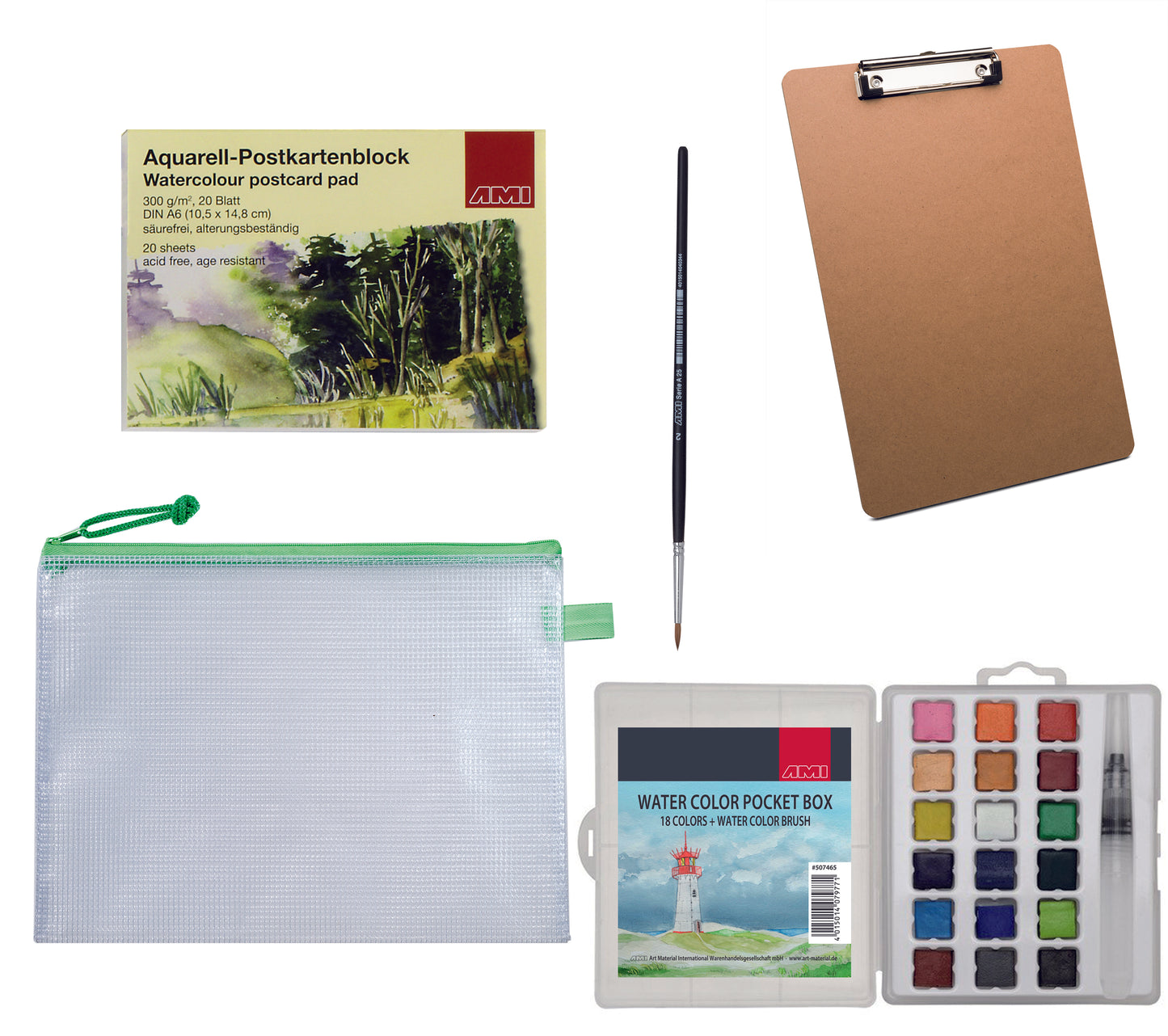 Aquarell-Postkartenblock 300 g/m²