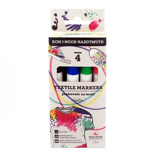 Koh-I-Noor - Textil Marker 3205 Set, 4 Farben