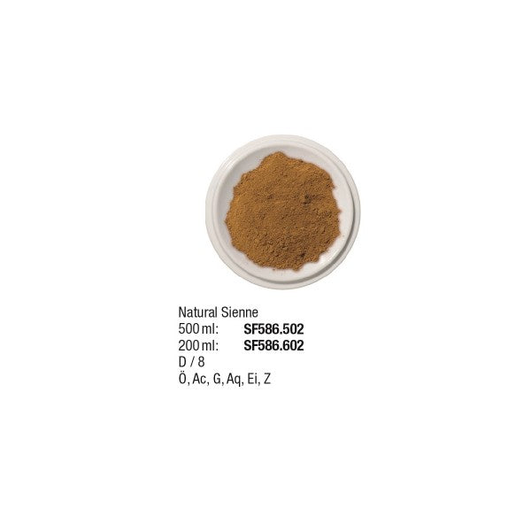Künstlerpigmente 500 ml, Natural Sienne