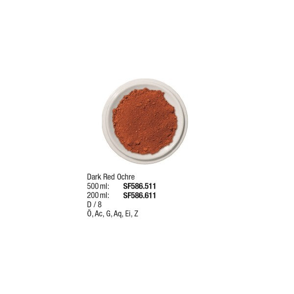 Künstlerpigmente 500 ml, Dark Red Ochre