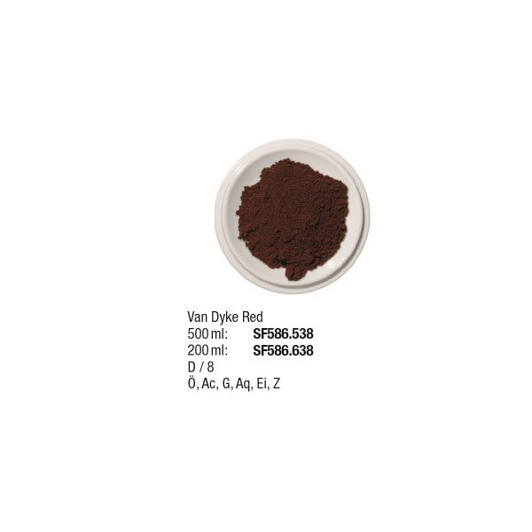 Künstlerpigmente 500 ml, Van Dyke Red
