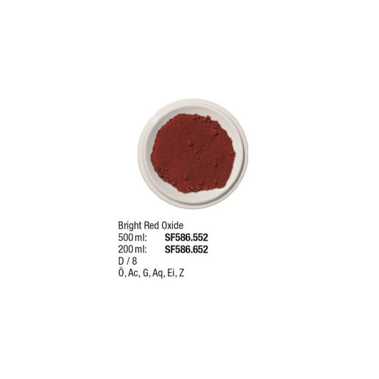 Künstlerpigmente 500 ml, Bright Red Oxide