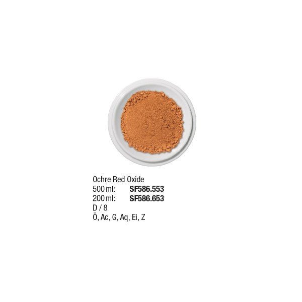 Künstlerpigmente 500 ml, Ochre Red Oxide