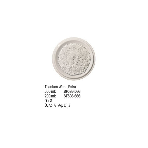 Künstlerpigmente 500 ml, Titanium White Extra