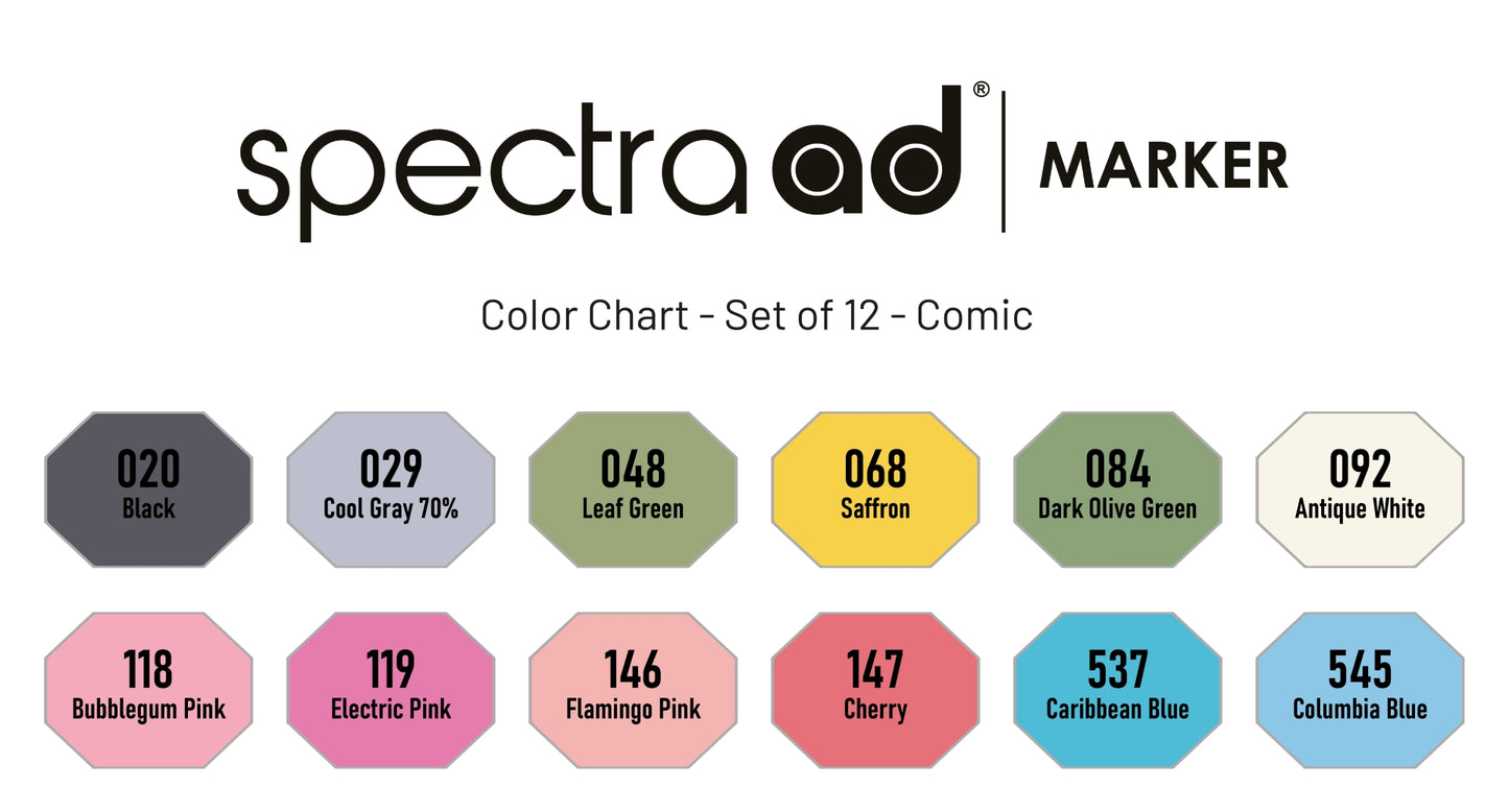Set of 12 - Comic