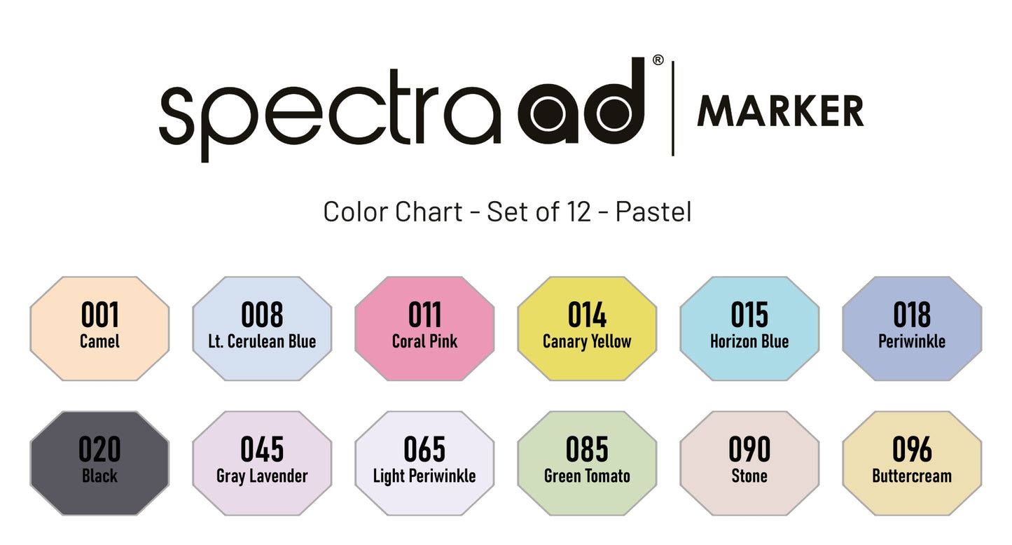 Set of 12 - Pastel