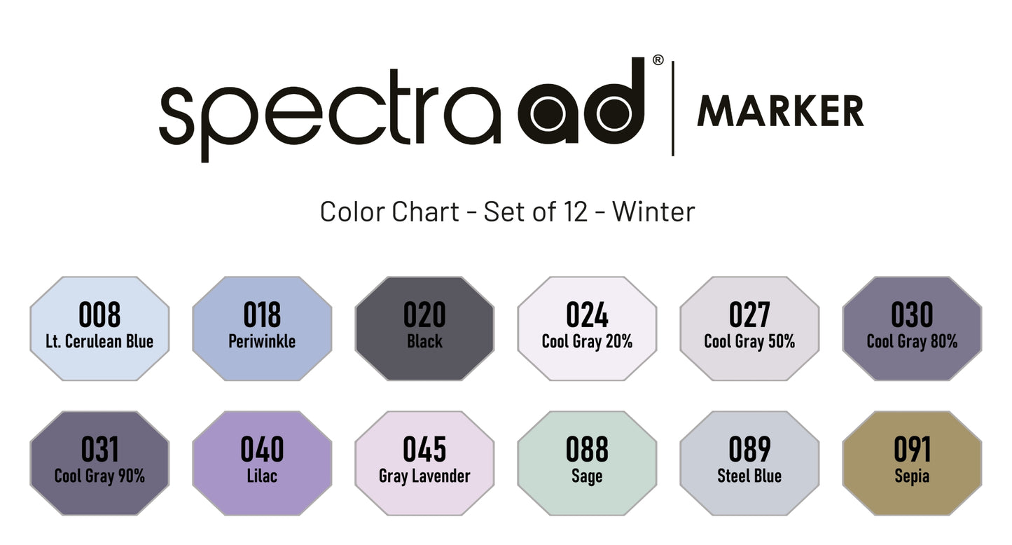 Set of 12 - Winter