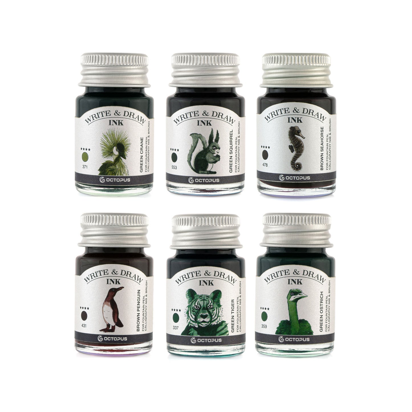 Octopus Write and Draw Ink Set, Forest