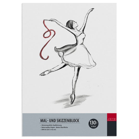 Mal- und Skizzenblock 130 g/m²