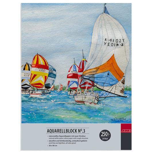 Aquarellblock No.3, 250g, 20 Blatt