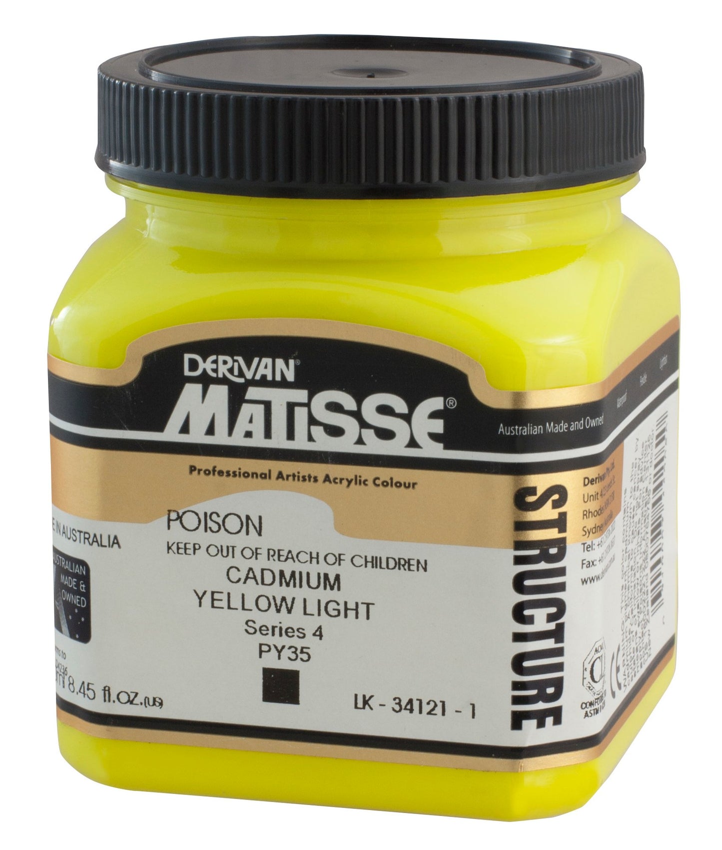 Derivan Matisse, Structure, Cadmium Yellow Light