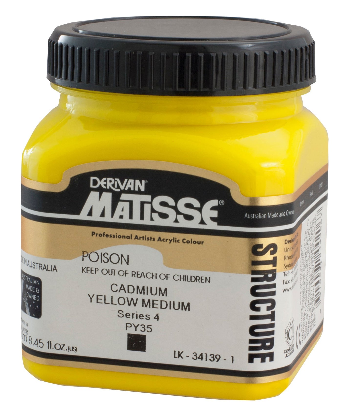 Derivan Matisse, Structure, Cadmium Yellow Medium