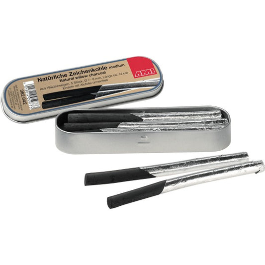 Zeichenkohle Weide 140mm, 5 Stck.