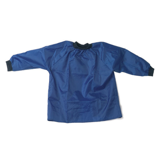 a person in a blue jacket is standing on a bench