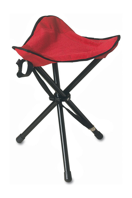 a red and white chair with a red umbrella