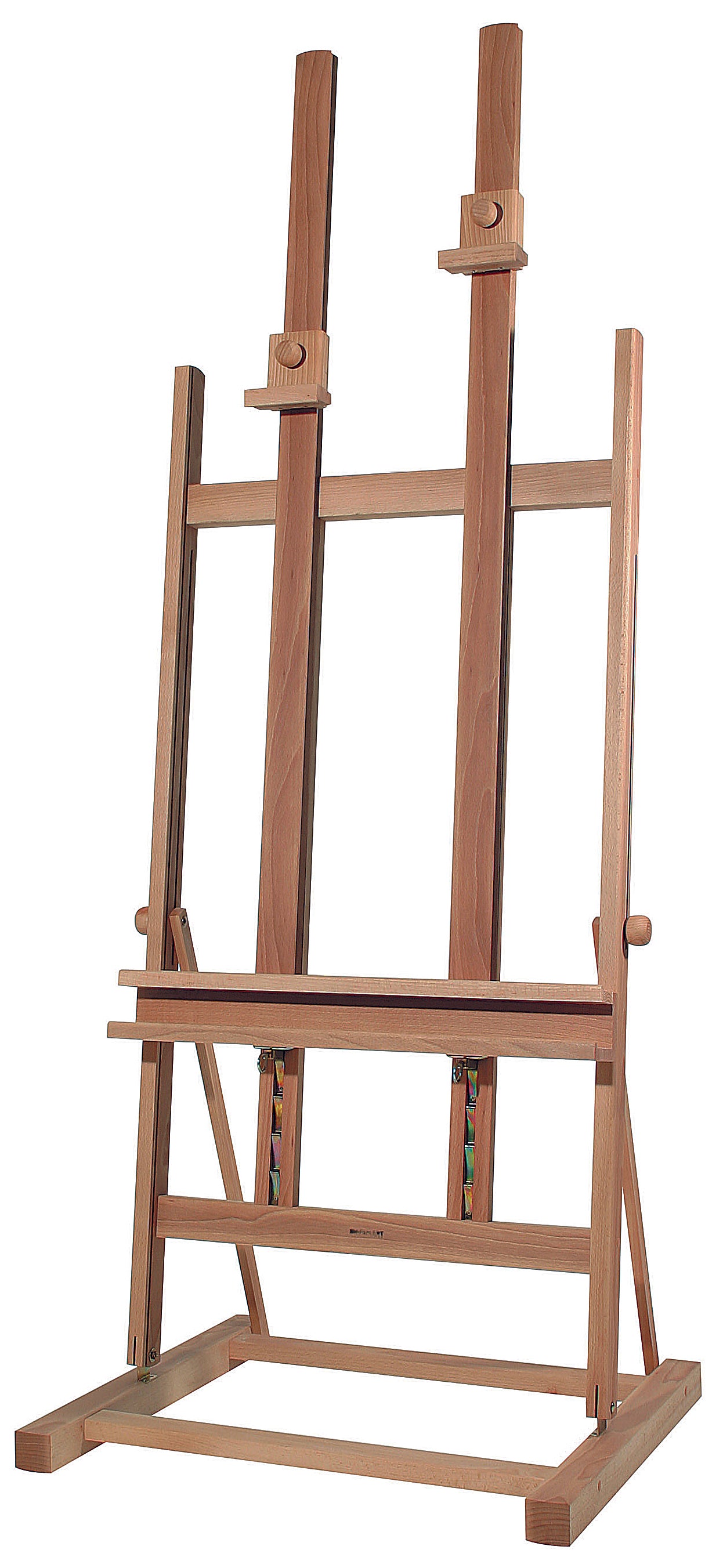 a wooden rocking chair sitting in front of a wooden frame