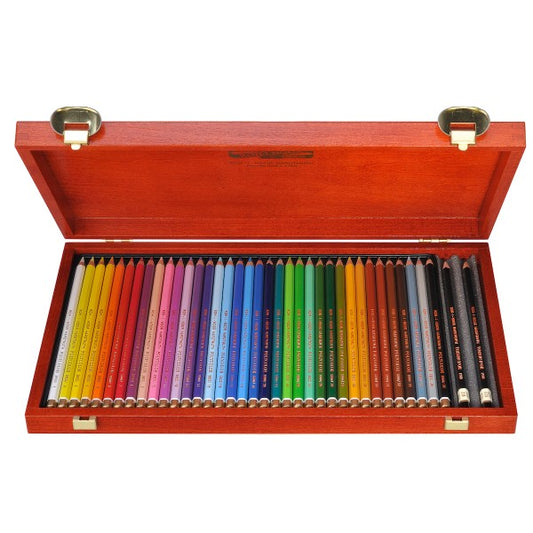 Polycolor Set 36 Farben, Holzkoffer