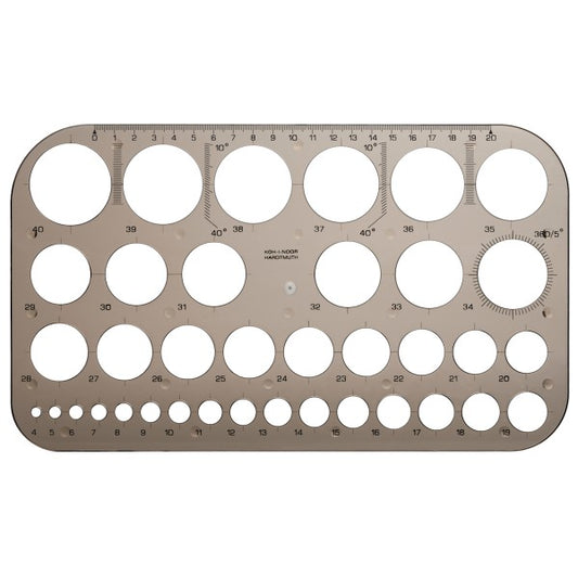 Koh-I-Noor - Kreisschablone 37 Kreise, rauchfarbig